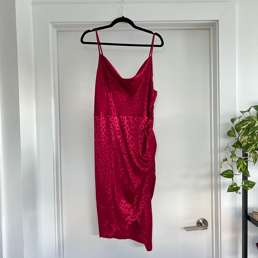 Shein 3xl leopard fuschia dress